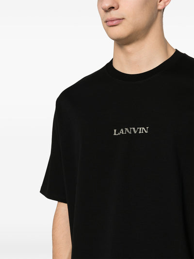 Lanvin Embroidered Logo T-Shirt in Black