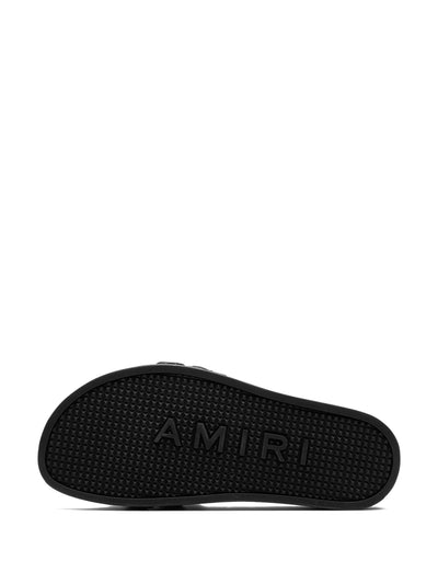 AMIRI Bandana Chain Molded Pool Sliders in Black