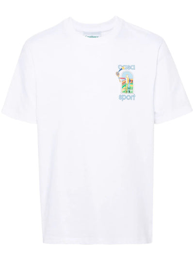 Casablanca Le Jeu Coloure Printed T-Shirt in White