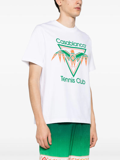 Casablanca Playful Eagle Tennis Club Printed T-Shirt in White