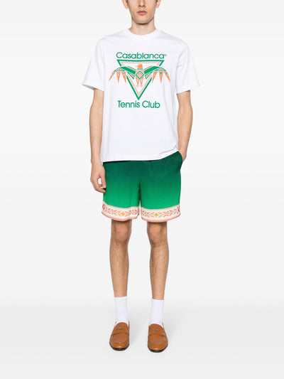 Casablanca Playful Eagle Tennis Club Printed T-Shirt in White