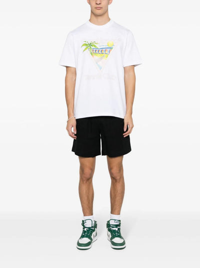 Casablanca Tennis Club Icon Printed T-Shirt in White