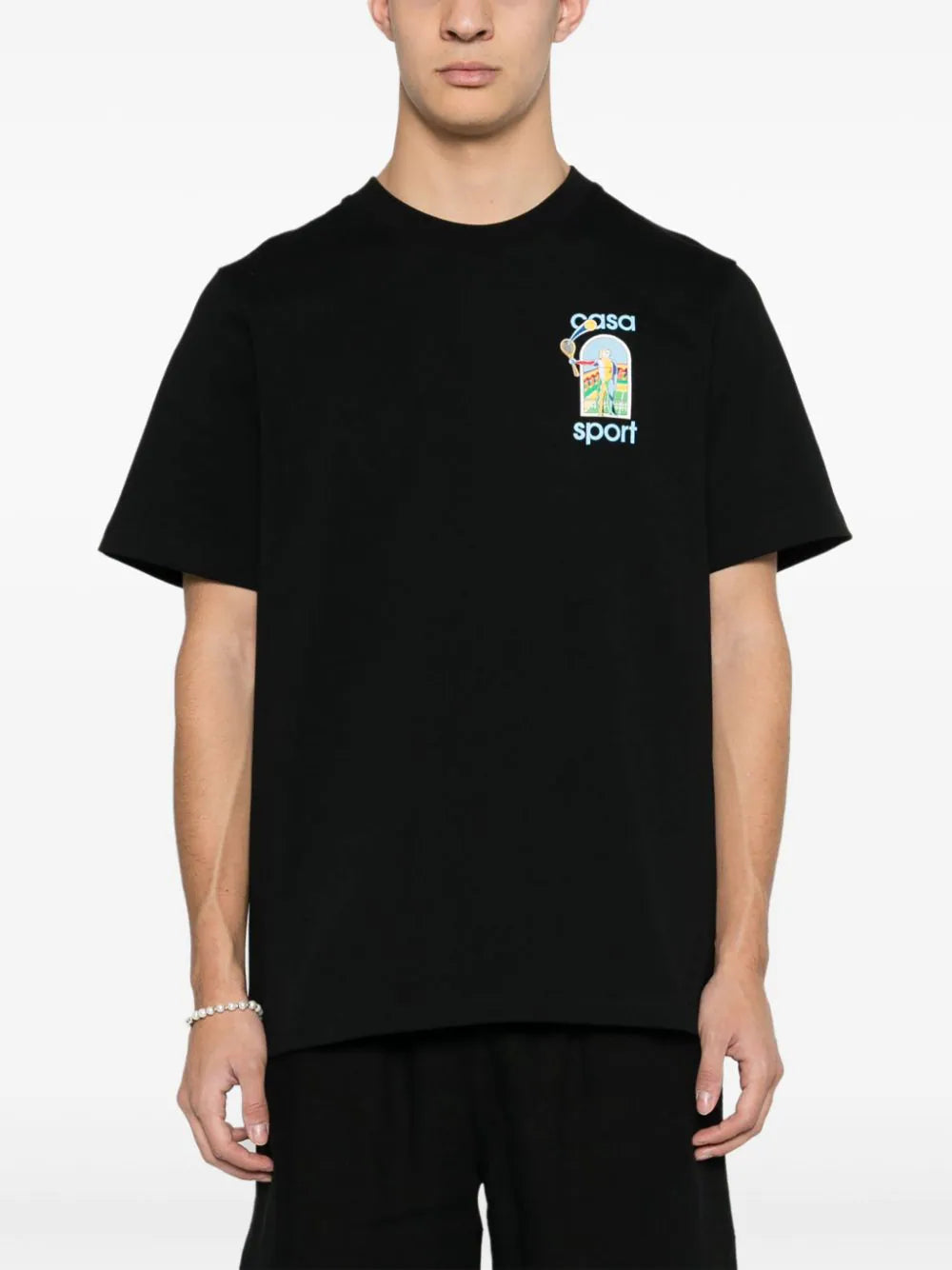Casablanca LA NIGHT PRINTED T-SHIRT BLK Tシャツ ブラック Casablanca Le Jeu Colore Printed T-Shirt in Black