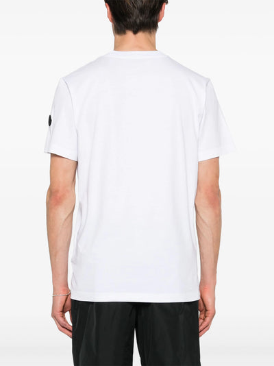 Moncler Appliqué-logo Outline Printed T-Shirt in White