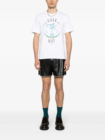 Casablanca Statue En Marbe Printed White T-Shirt