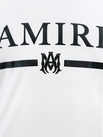 Amiri Black – Weißes T-Shirt mit MA Bar Core-Logo