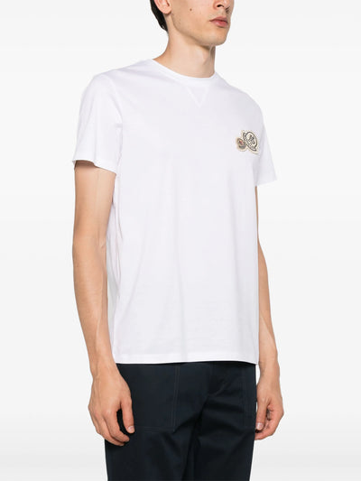 Moncler Double Logo Patch T-Shirt in White