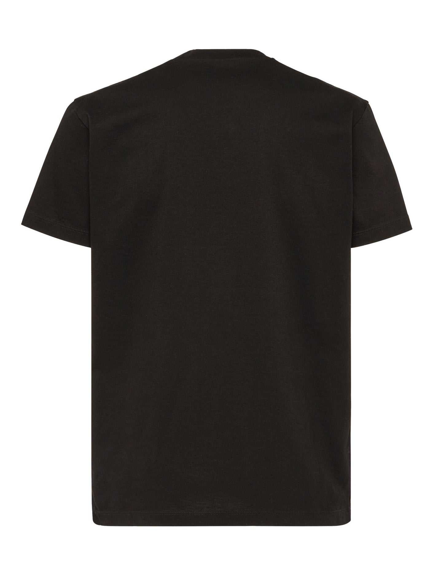 Dsquared2 – T-Shirt mit gelbem Split-Logo-Print in Schwarz