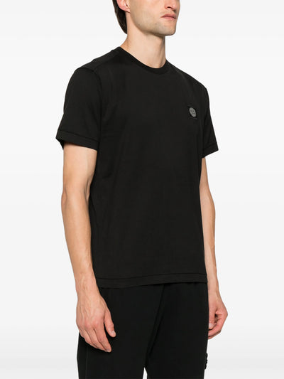 Stone Island Compass Patch Logo T-Shirt in Black