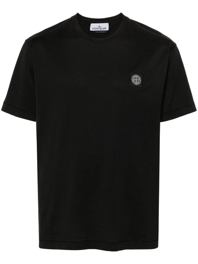 Stone Island Compass Patch Logo T-Shirt in Black