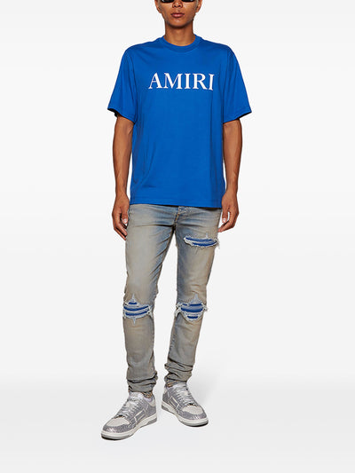 Amiri – T-Shirt mit Core-Logo-Aufdruck in Blau