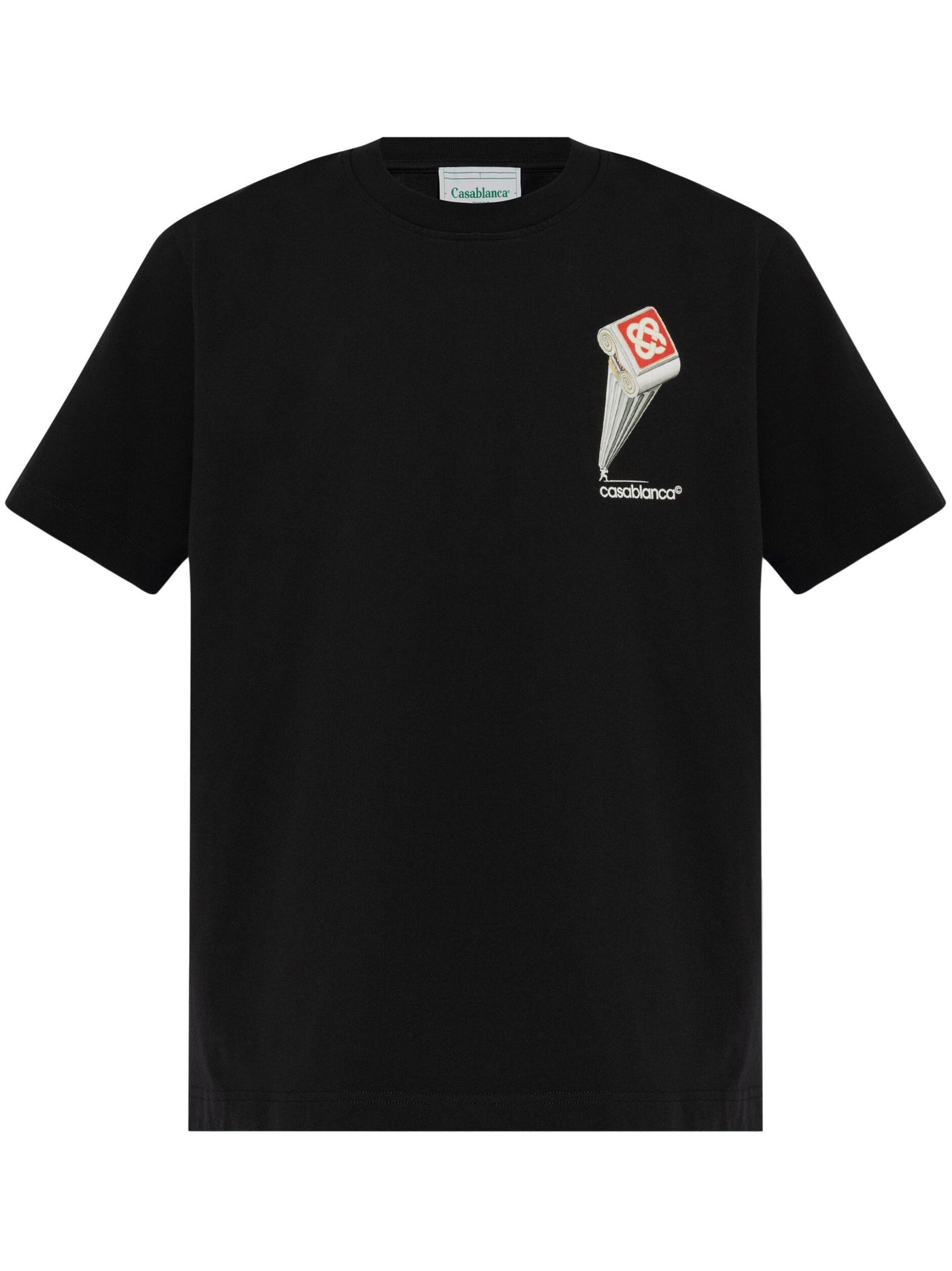 Casablanca Leaning Column Printed T-Shirt in Black