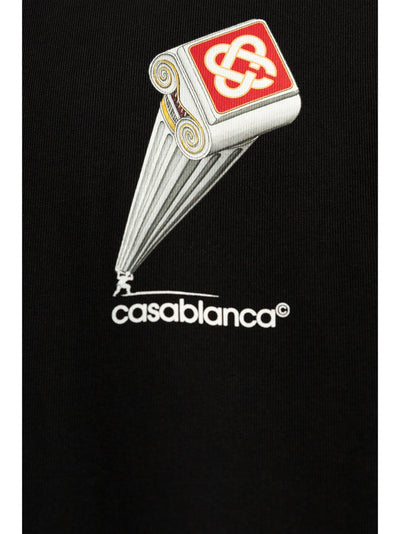 Casablanca Leaning Column Printed T-Shirt in Black