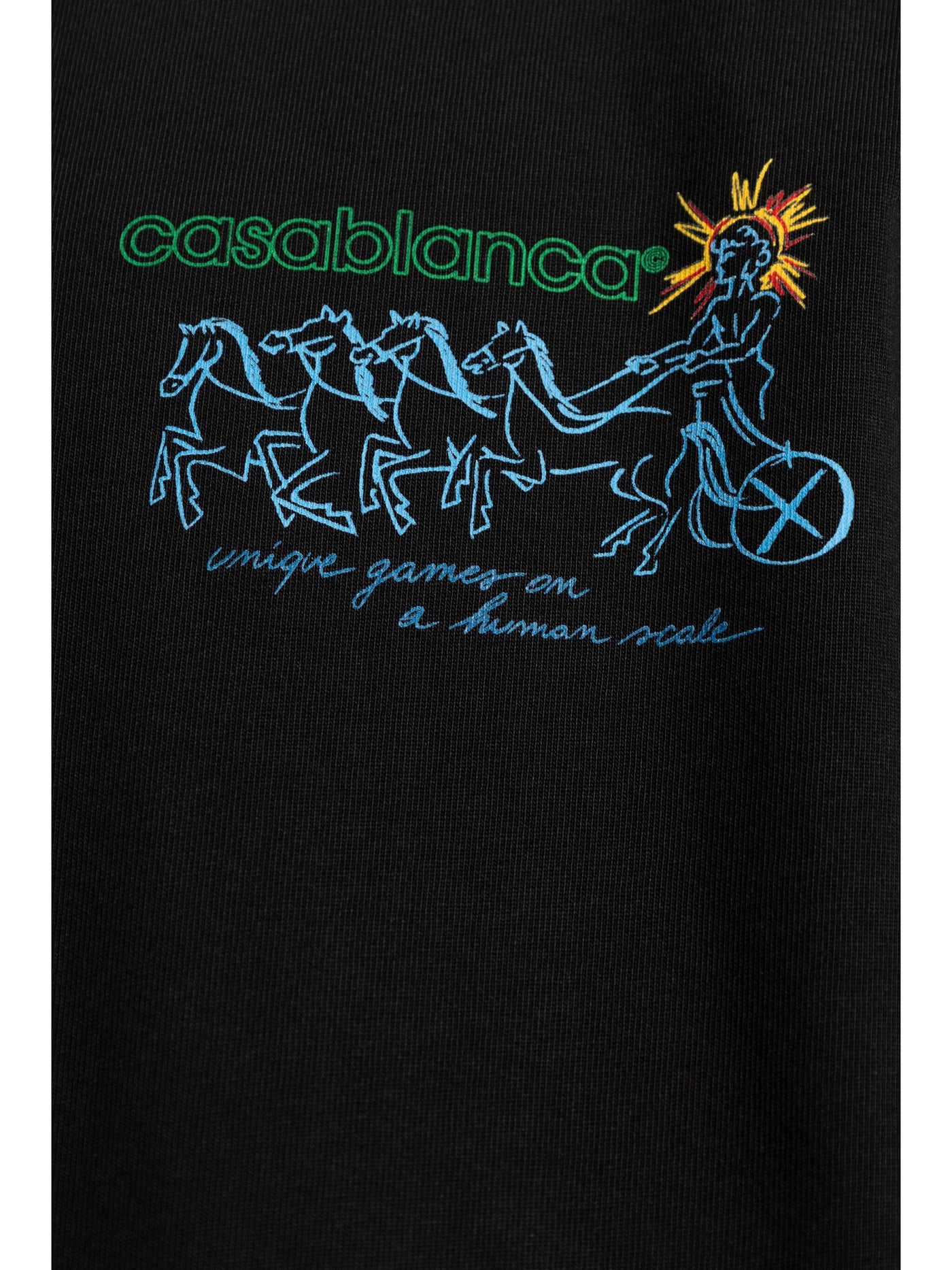 Casablanca – Pentathlon – Bedrucktes T-Shirt in Schwarz