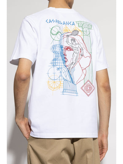 Casablanca Play In Progress Printed T-Shirt in White