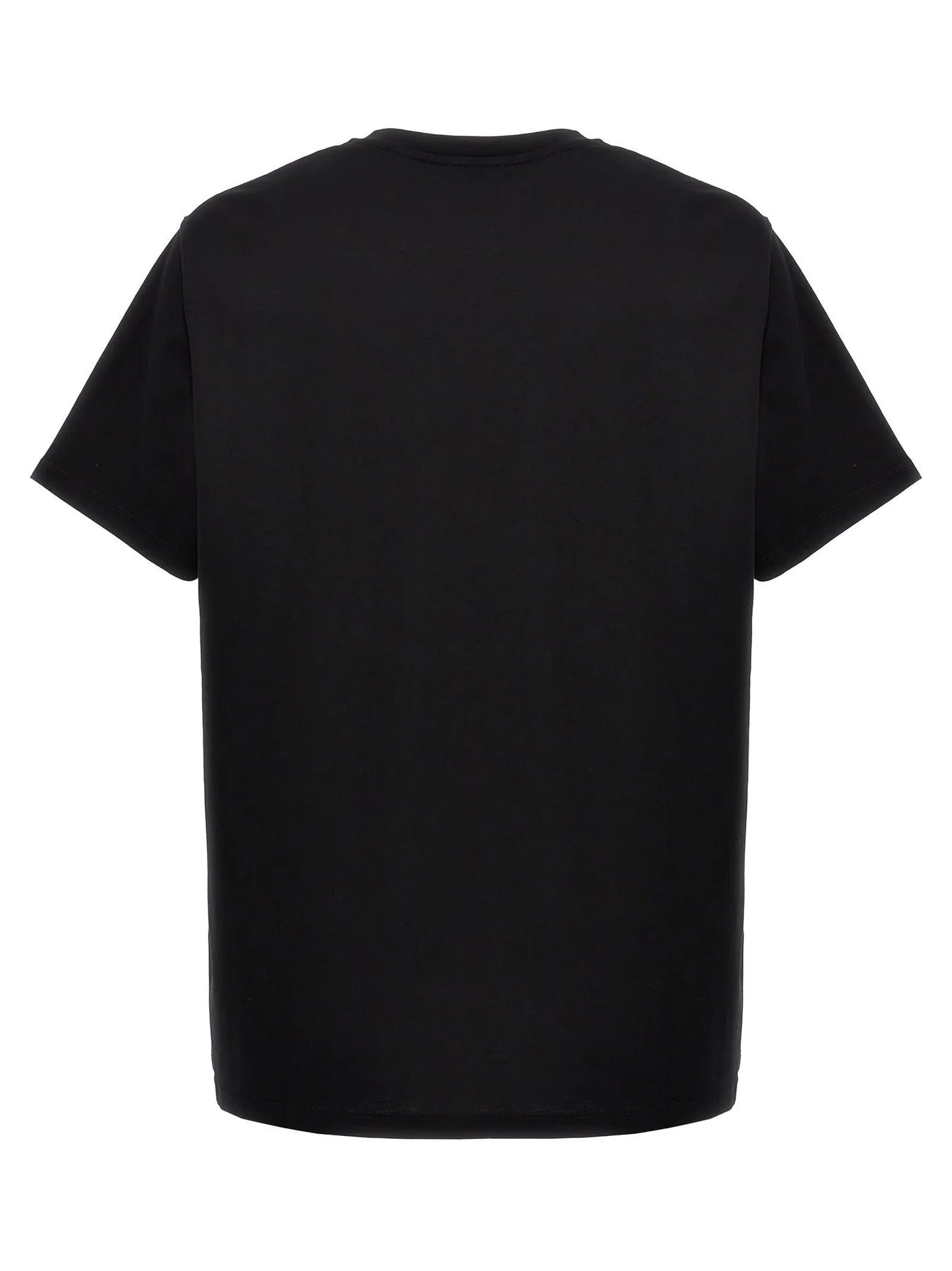 Balmain Embossed Vertical Logo T-Shirt in Black