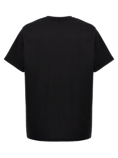 Balmain Embossed Vertical Logo T-Shirt in Black