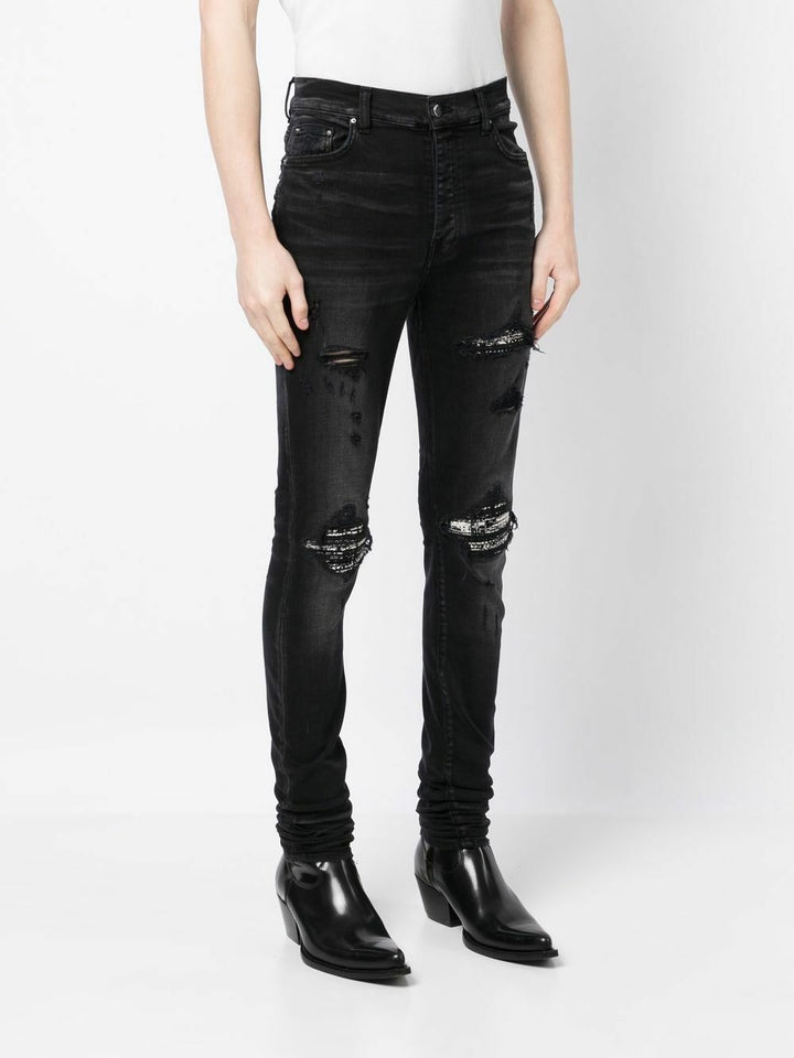 パンツ AMIRI MX1 denim Black jeans W30 Amiri Black Distressed MX1 Jeans – Savonches