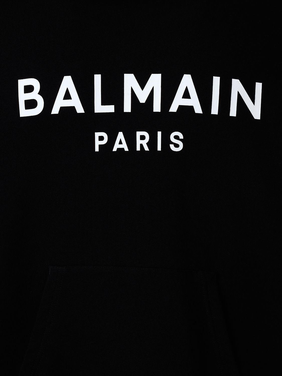 Balmain Paris Logo Printed Hoodie in Black