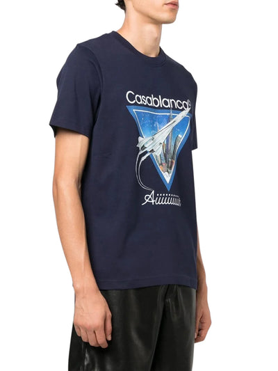 Casablanca 'Aiiiiiir' T-Shirt in Navy Blue