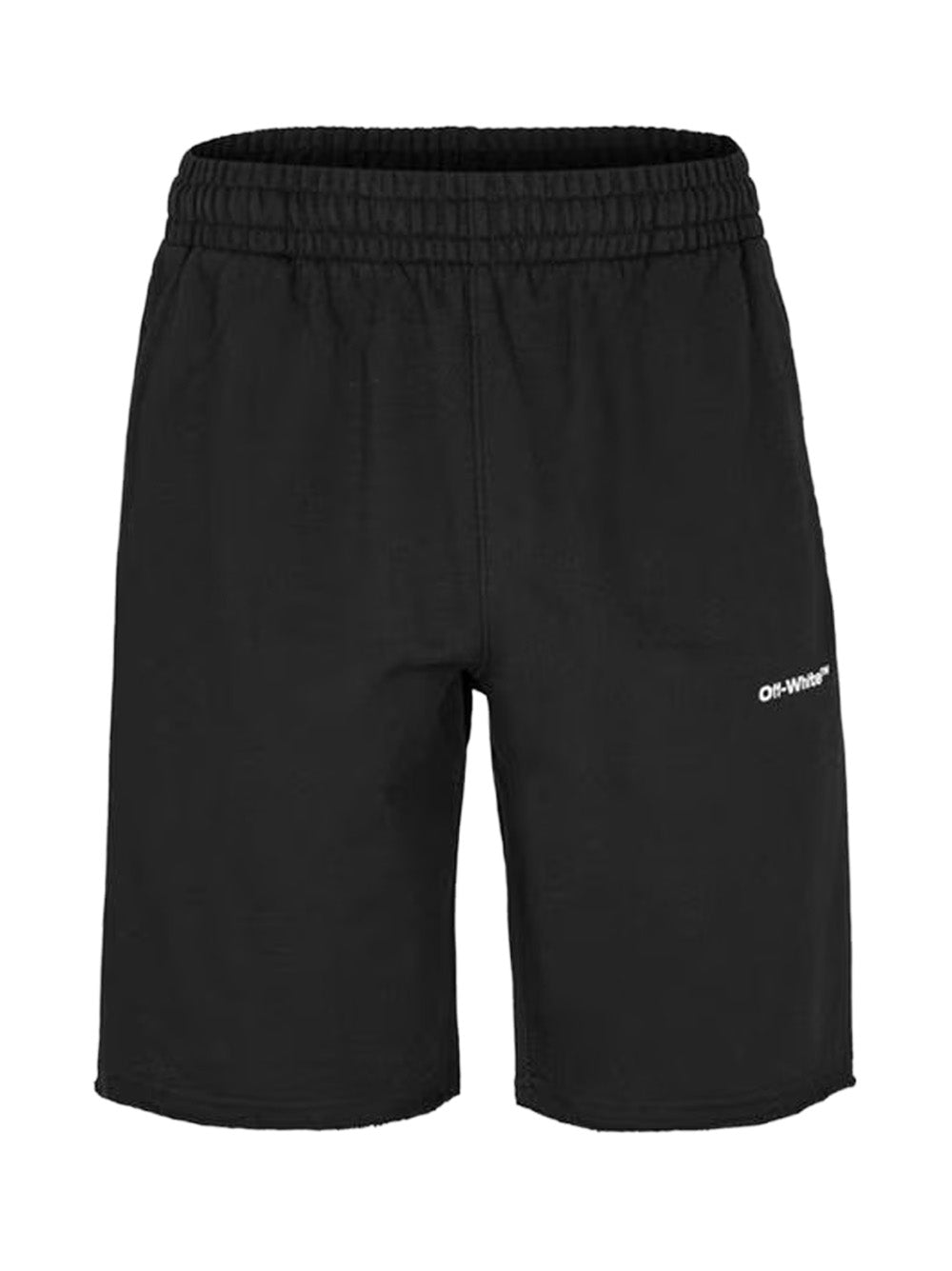 Off-White Diag Wave Outline Sweat Shorts in Black