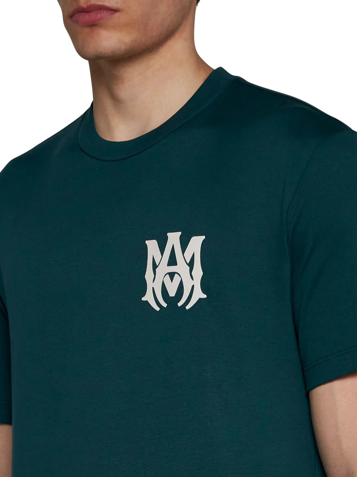 Amiri MA Core Logo Printed T-Shirt in Rain Forest Green