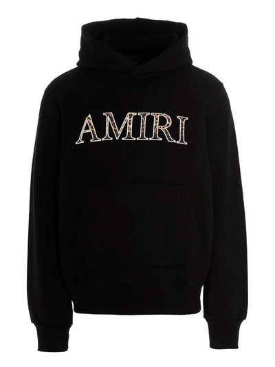 Amiri Leopard Applique Hoodie in Black