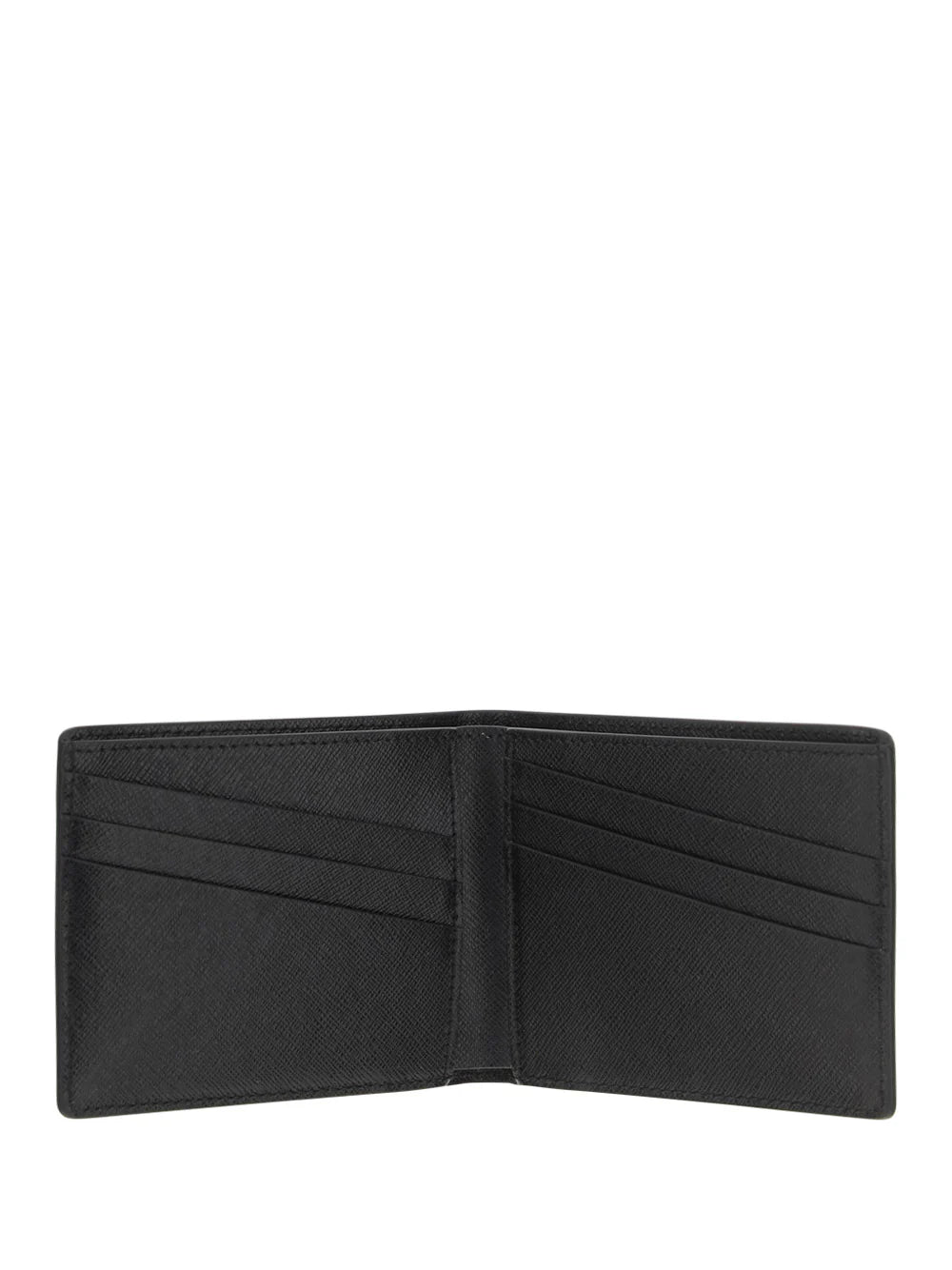 Off-White Binder Diagonal Stripe Printed Bifold Wallet in Black
