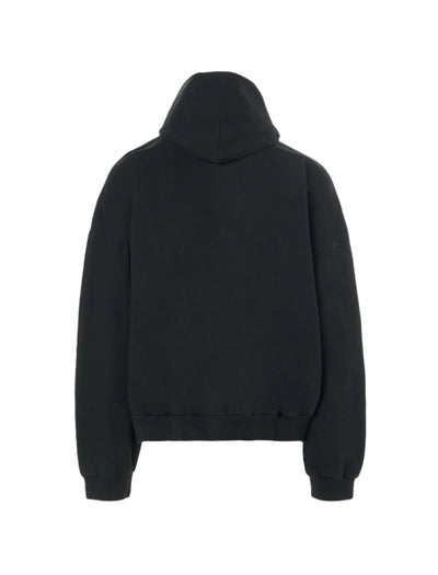 Balenciaga – Übergroßer Hoodie mit rundem Rücken und Klappe, Schwarz