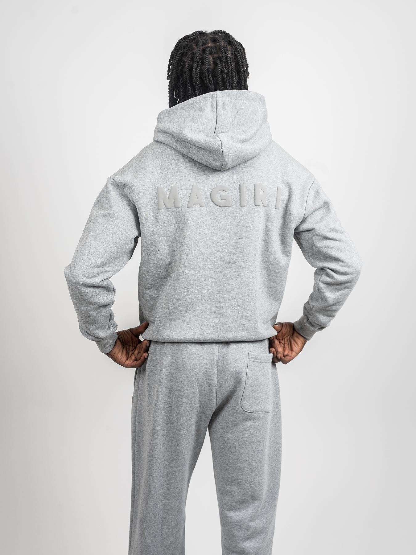 Magiri Core Puff Printed Joggers in Grey