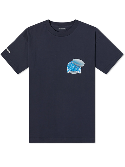Jacquemus Bonbon Print Candy Box Le T-Shirt in Navy