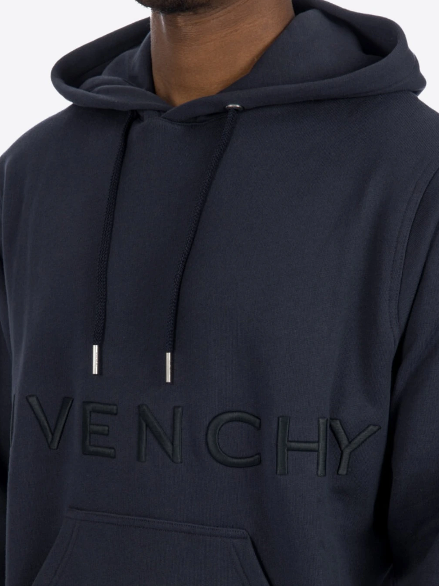 Givenchy 4G Embroidered Logo Hoodie in Night Blue