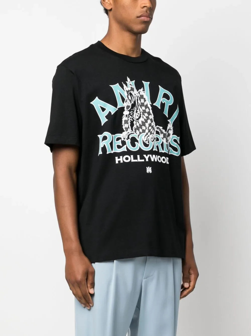 Amiri Records Wolf Printed T-Shirt in Black