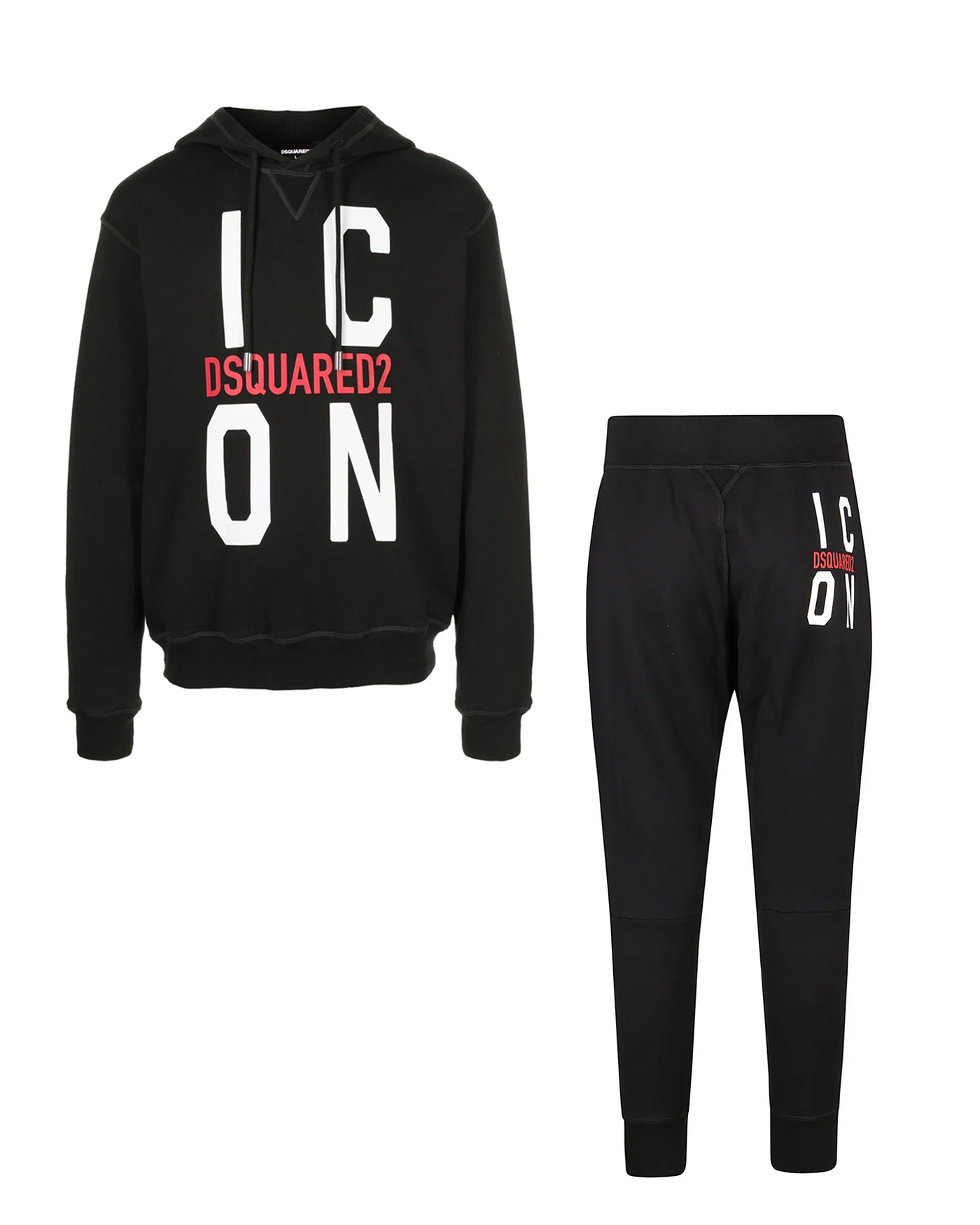 Dsqaured2 Big Icon Print Logo Tracksuit in Black