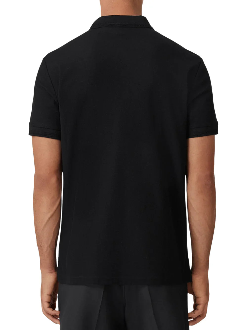 Burberry Branded Eddie Circle Logo Black Polo Shirt