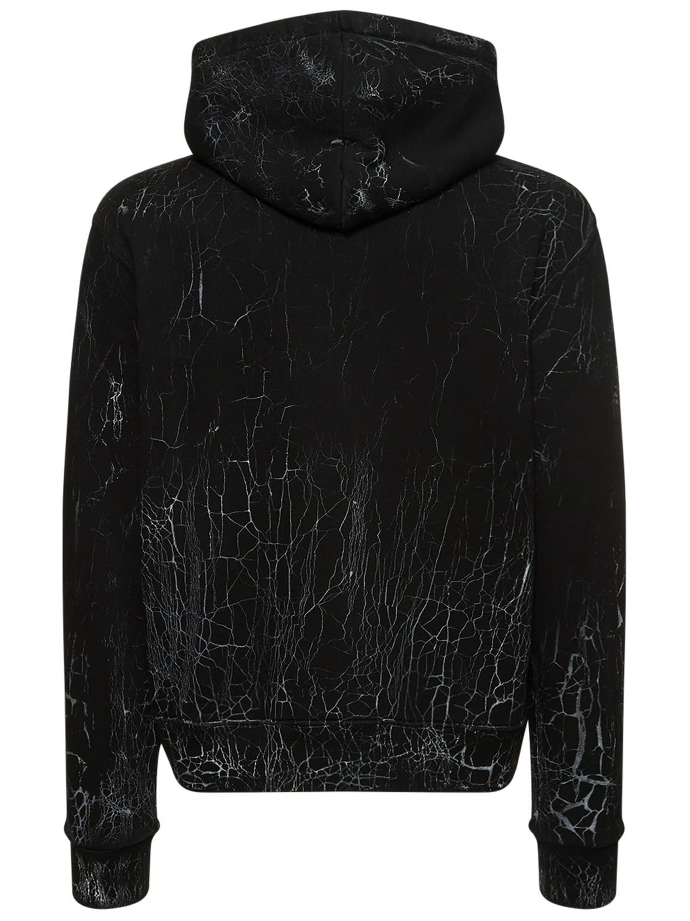 Amiri – Schwarzer Kapuzenpullover mit Cracked Dye Core-Logo