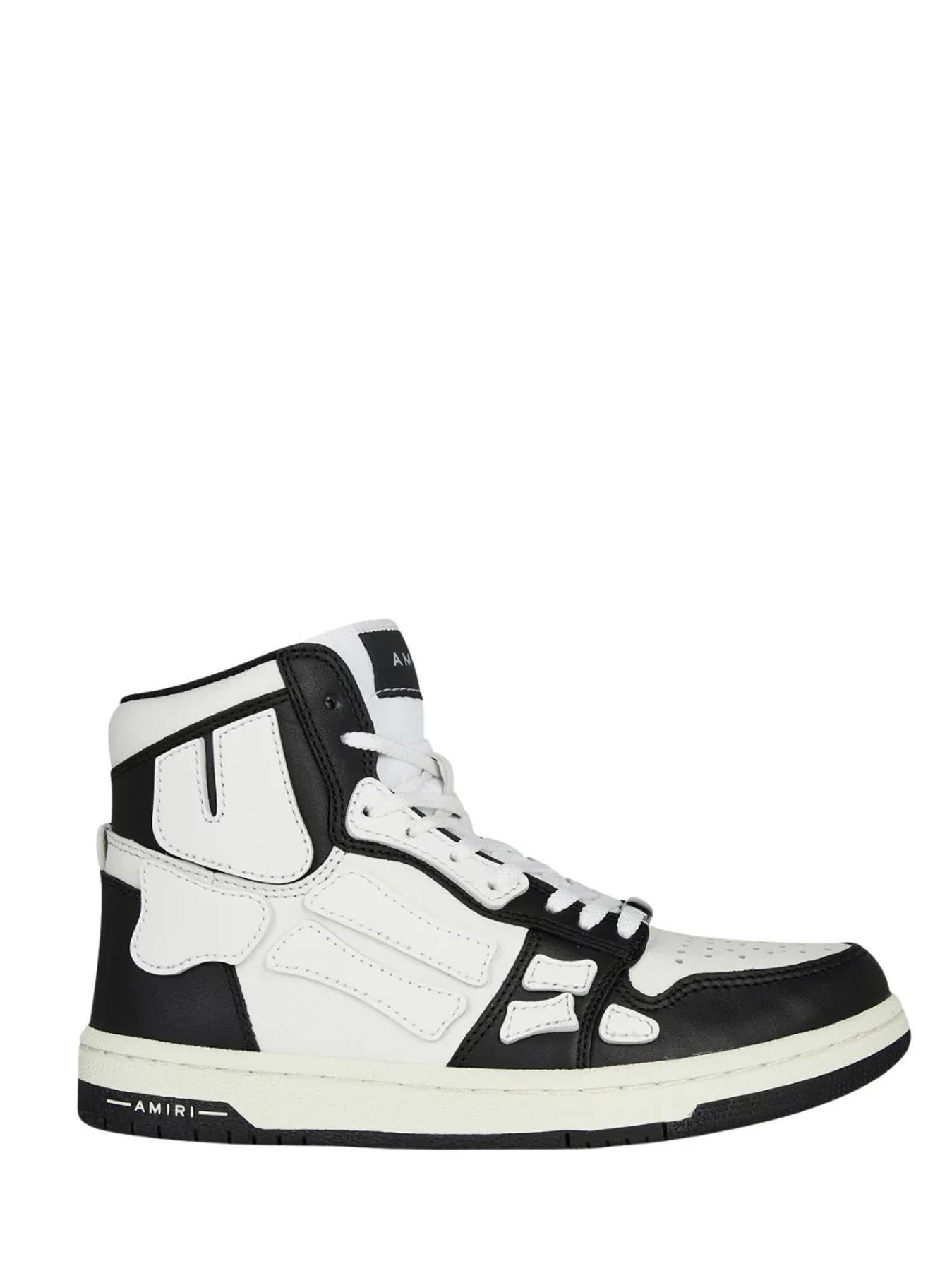 Amiri Skeleton Hi Top White and Black Trainers