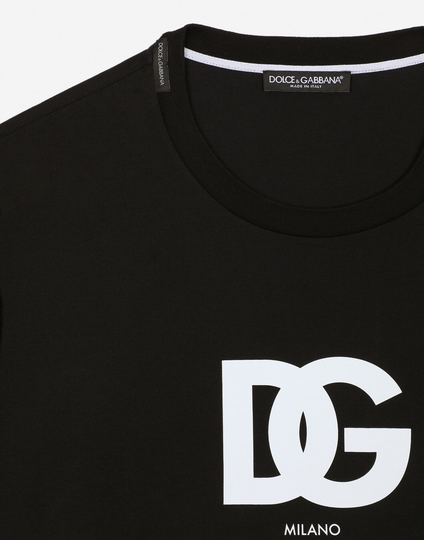 Dolce & Gabbana DG Milano Logo Print T-shirt in Black