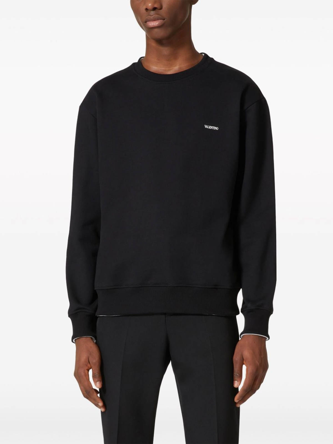 Valentino Garavani Printed Logo Sweatshirt in Black