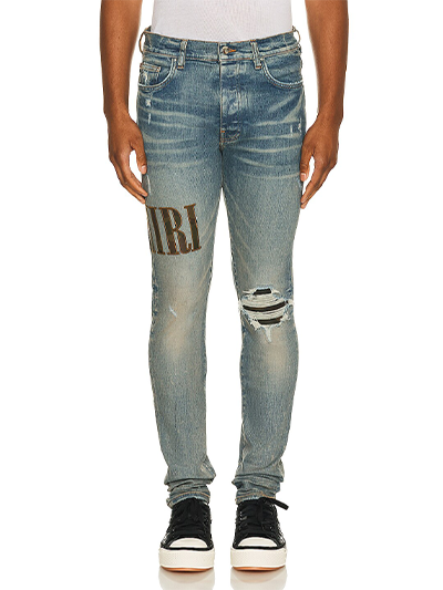 Amiri Core Applique Logo Jeans in Blue