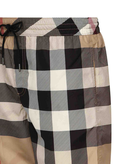 Burberry Check Swim Shorts in Beige