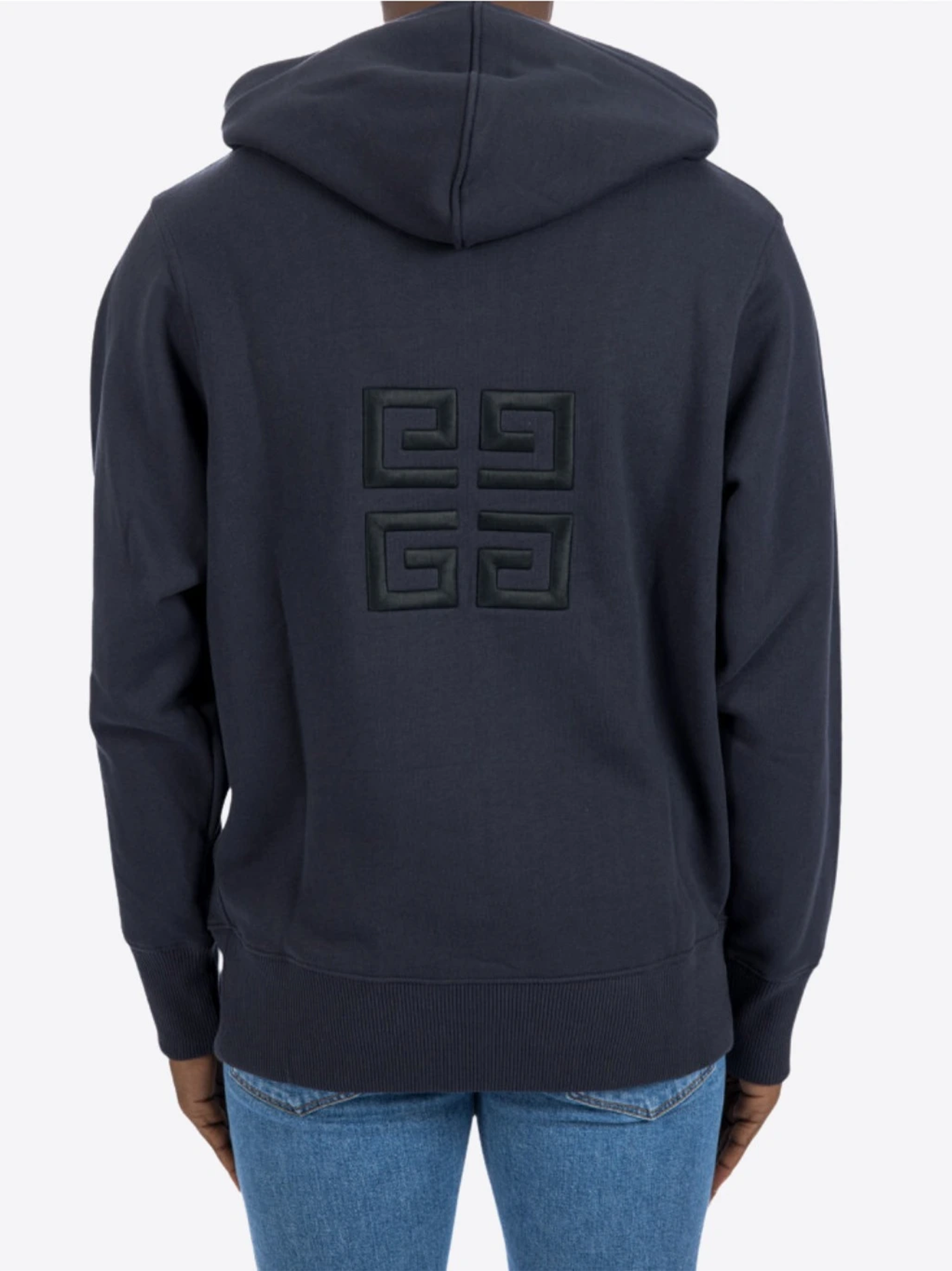 Givenchy 4G Embroidered Logo Hoodie in Night Blue