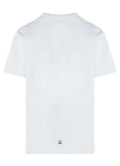 Givenchy Blue Circle Logo Oversized T-Shirt in White