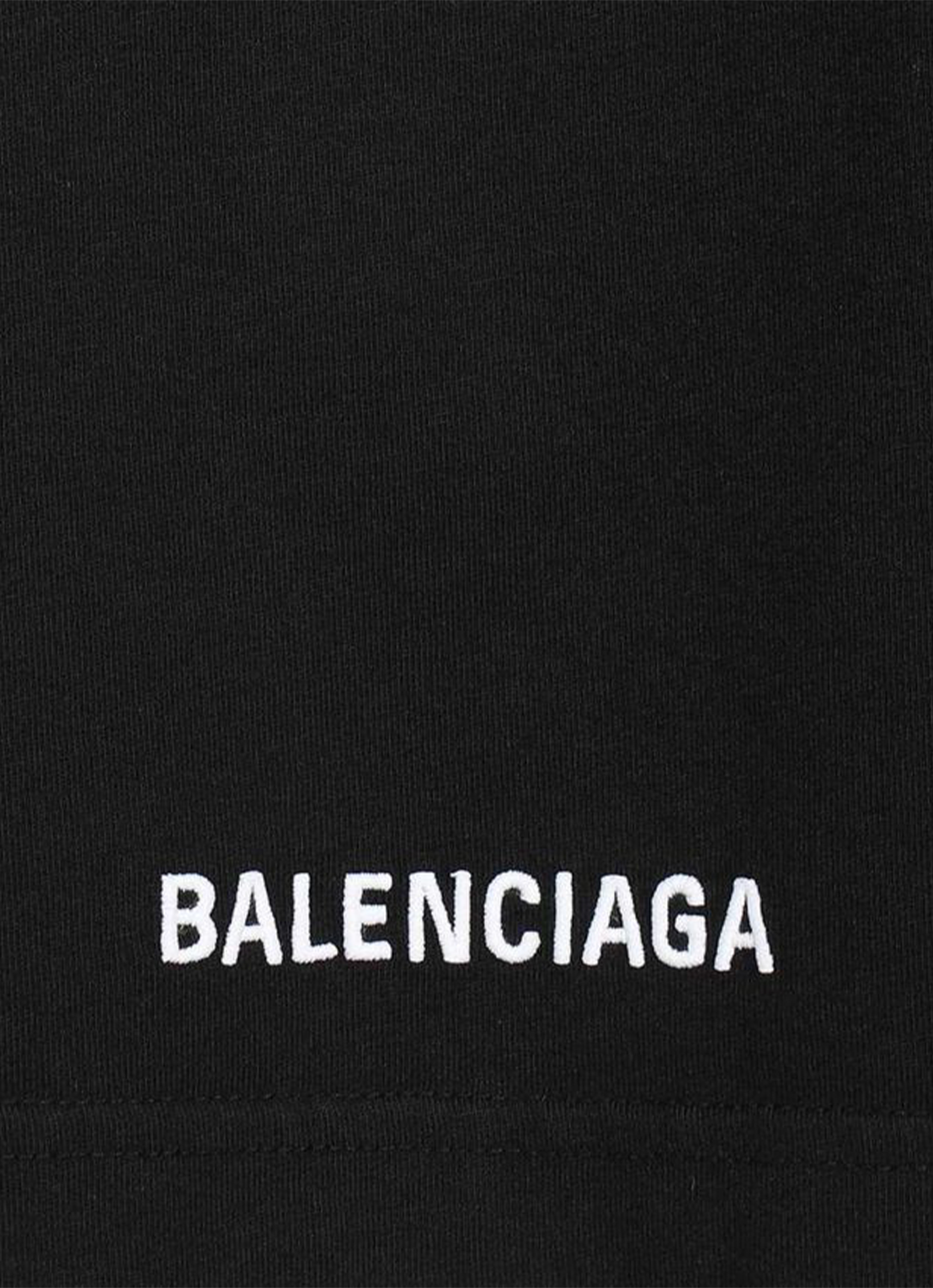 Balenciaga Back Embroidered Long Boxy Oversized T-Shirt in Black