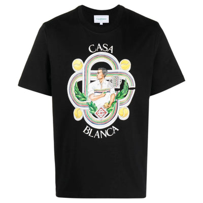 Casablanca Le Joueur Design Black T-Shirt S