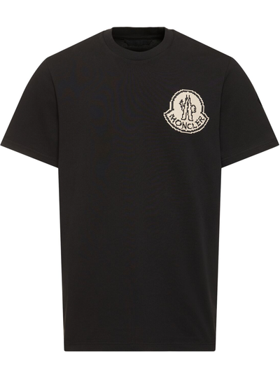 Moncler Archive Pixel Logo T-Shirt in Black