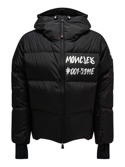 Moncler Grenoble Mazod Logo Printed Puffer Coat in Black