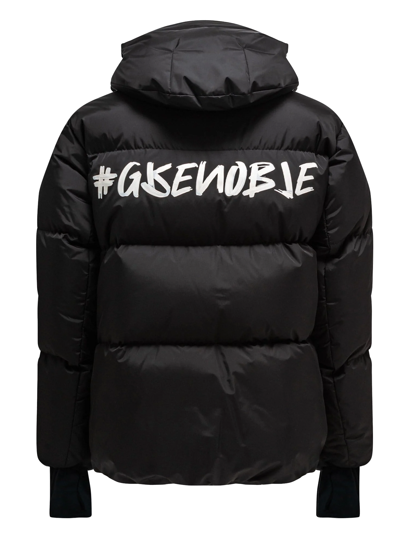 Moncler Grenoble Mazod Logo Printed Puffer Coat in Black