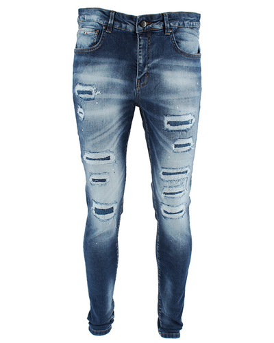 Magiri Montpellier Distressed Ripped Jeans in Blue
