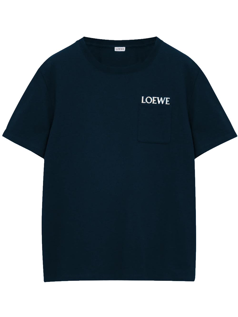 Loewe Pocket Embroidered Logo T-shirt in Navy – TheDesignerBox